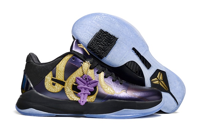 Men's Running Weapon Kobe 5 Eggplant 'Year of the Mamba' Shoes 088